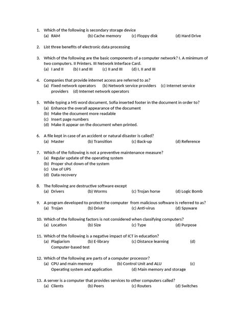 Data Processing Past Questions Download Pdf Ebook And