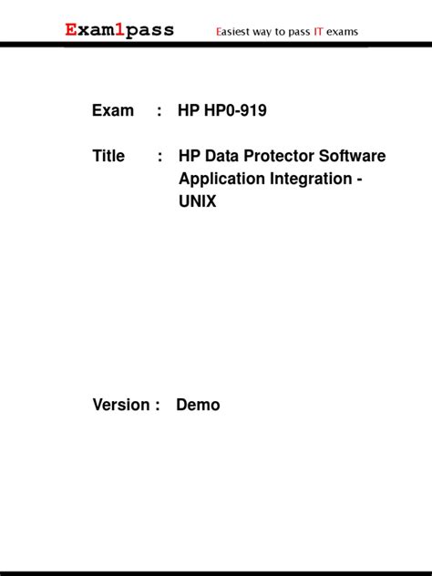 Data Protector Exam