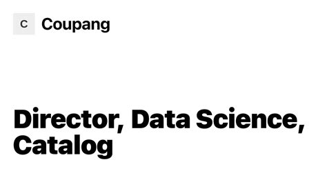 Data Science Catalog