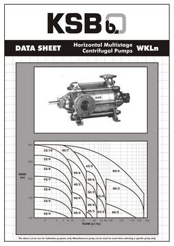 data sheet centrifugal pumps wkln horizontal multistage