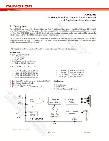 data sheet nuvoton