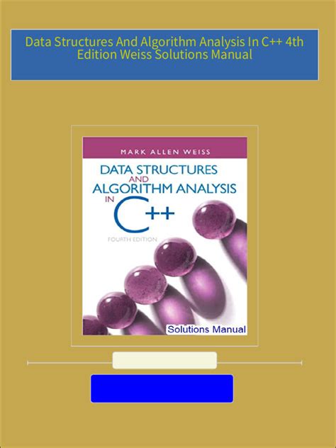 data structures and algorithm analysis solution manual