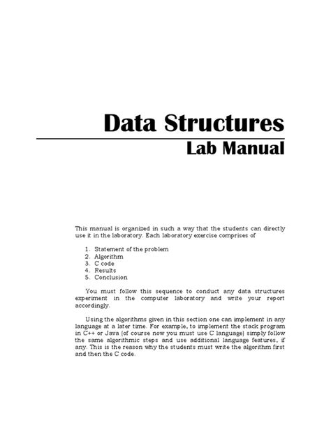 Data Structures Lab Manual From Anna University