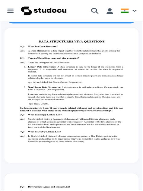 Data Structures Lab Viva Questions And Answers