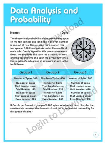 Read Online Data Analysis And Probability Workbook With Answers 