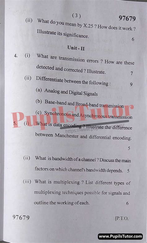 Read Data Communication And Networking Question Paper 