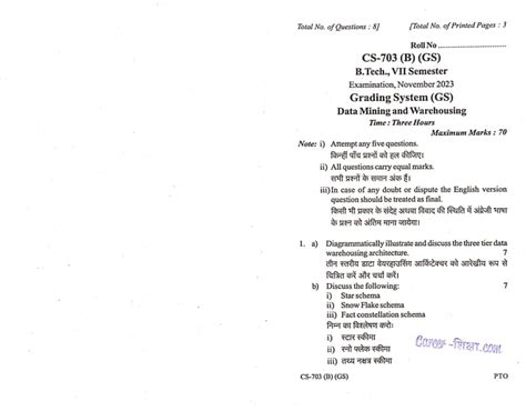 Read Online Data Mining And Warehousing Previous Year Question Papers 