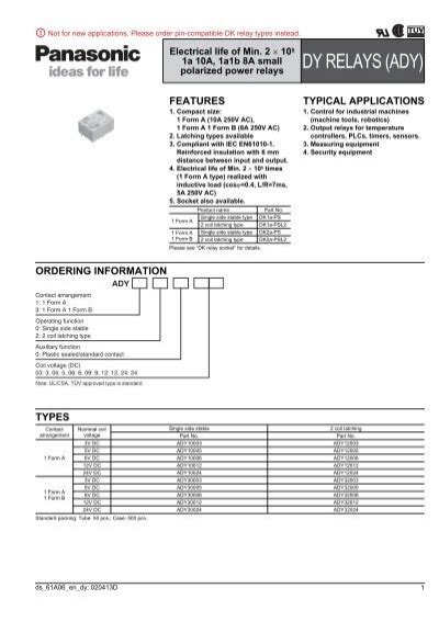 Read Online Data Sheet Panasonic 
