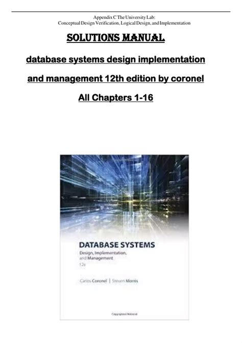 Database Management Systems Solutions Manual Second Edition