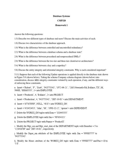 Database Systems Homework 4 Key Montana State Univ