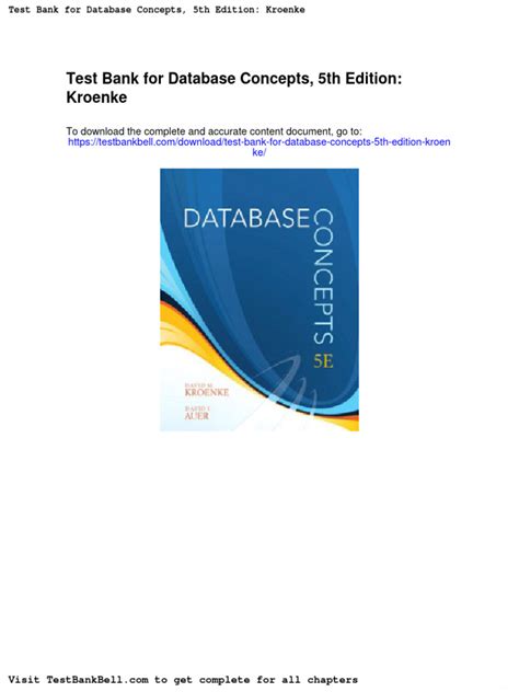 Download Database Concepts 5Th Edition Kroenke Answers 