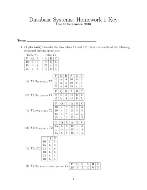 Full Download Database Systems Homework 1 Key Montana 