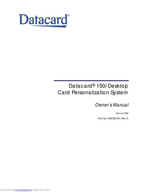 Download Datacard 150I User Guide 