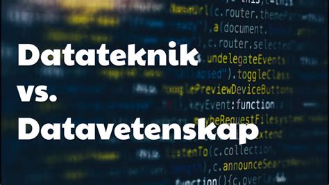 datavetenskap vs datateknik