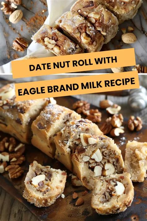 date nut roll with eagle brand milk