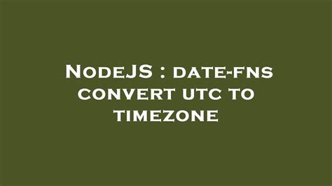 date-fns get utc offset