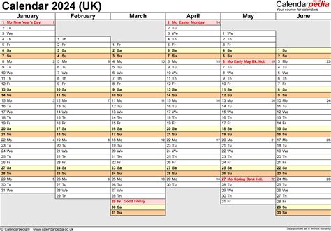 dates for your diary 2024 uk
