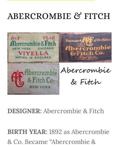 dating abercrombie and fitch labels