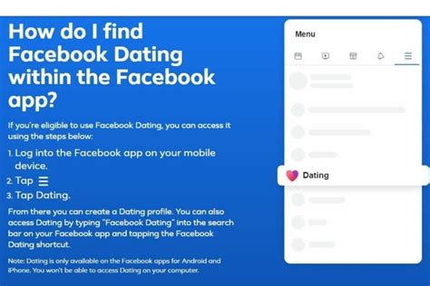 dating app on facebook delete