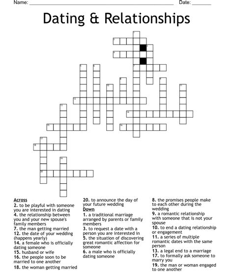 dating around crossword