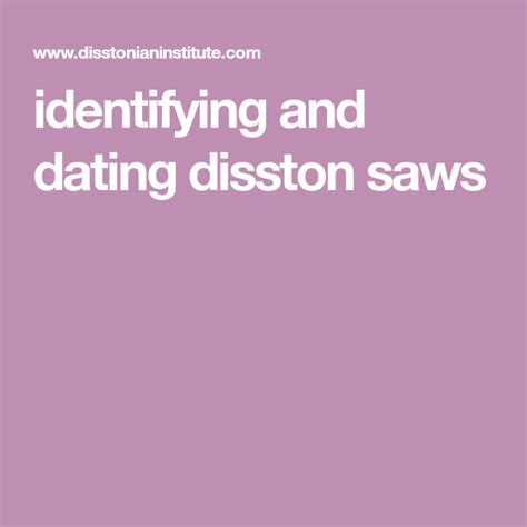 dating disston saws online