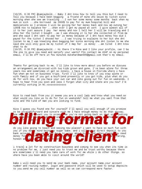 Dating Format Billing