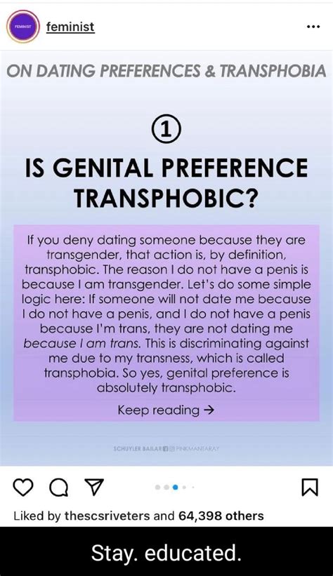 dating preferences are not transphobic