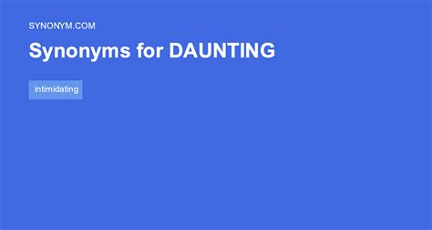 Daunting Synonym