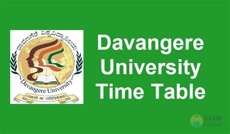 davanagere university time table date