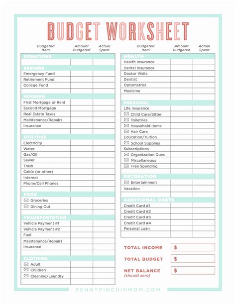 Dave Ramsey Com Budget Forms