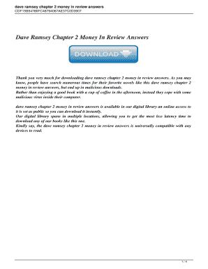 Full Download Dave Ramsey Chapter 2 Answer Key 