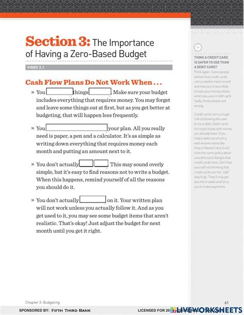 Download Dave Ramsey Chapter 3 Student Activity Sheet Answers 