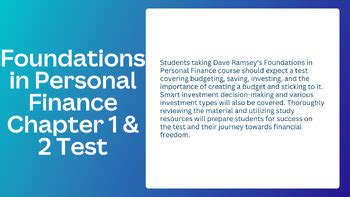 Read Online Dave Ramsey Foundations In Personal Finance Chapter 7 Answers 
