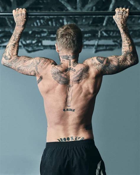 David Beckham Tattoos Back