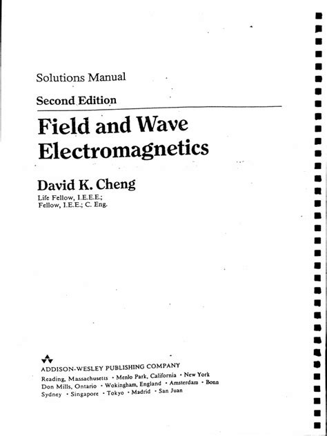 David Cheng Electromagnetics Solutions