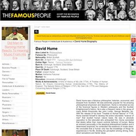 david hume biography timeline example