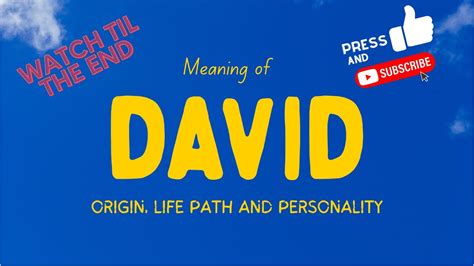 david meaning