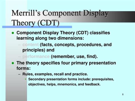 david merrill component display theory