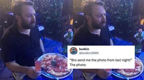 David Mitchell Eating Pizza