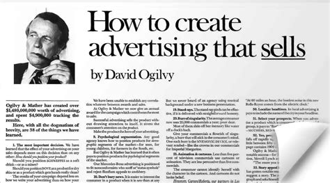 David Ogilvy How To Create Advertising That Sells Copy Pdf