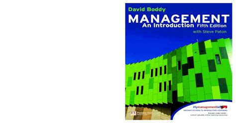 Full Download David Boddy Management An Introduction 5Th 