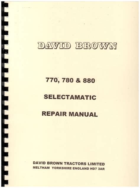 Read Online David Brown 880 Selectamatic Manual 