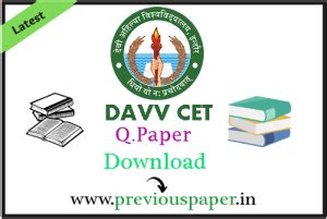 Read Online Davv Cet Test Paper 