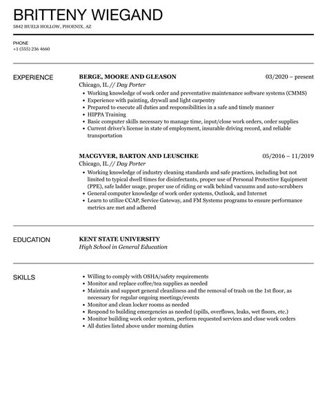 Day Porter Resume Samples Velvet Jobs Porter Job Description Resume - Porter Job Description Resume