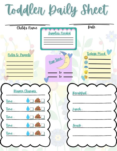 Daycare Daily Sheet