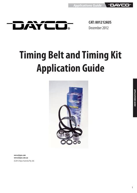 Full Download Dayco Belt Application Guide 