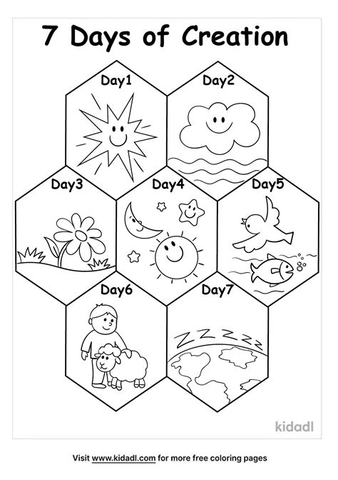 Days Of Creation Worksheet   Creation Printable Worksheets Dltku0027s Crafts For Kids - Days Of Creation Worksheet