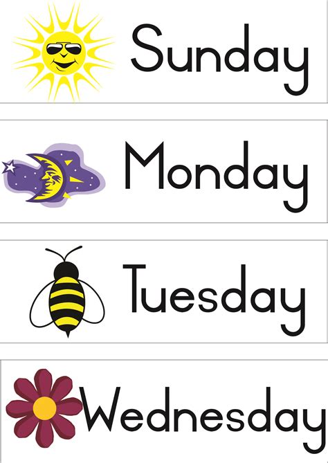 Days Of The Week Printable Planes Amp Balloons Days Of The Week Printable - Days Of The Week Printable