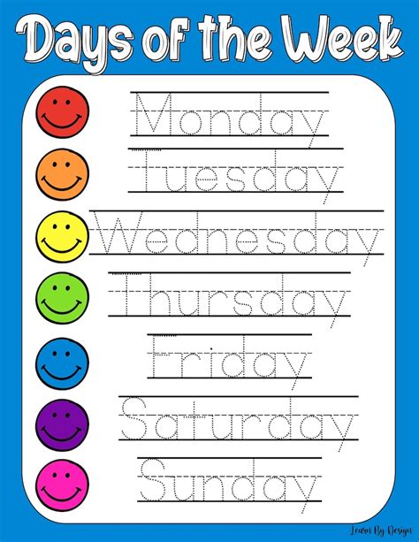 Days Of The Week Worksheets All Kids Network Spelling Days Of The Week Worksheets - Spelling Days Of The Week Worksheets