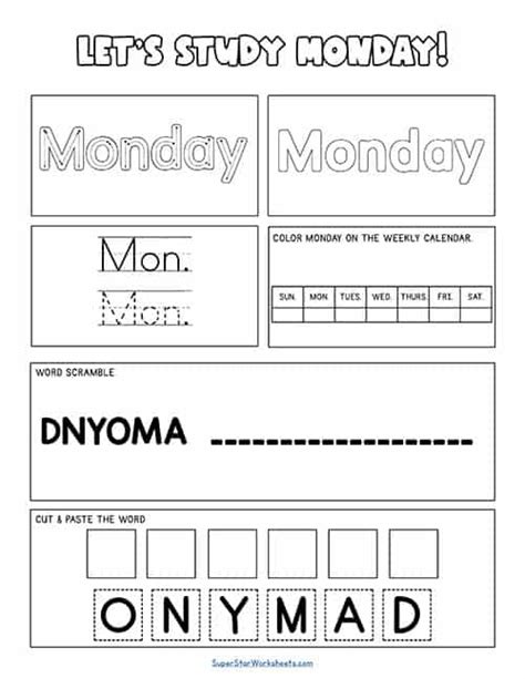 Days Of The Week Worksheets Superstar Worksheets Days Of The Week Printable - Days Of The Week Printable